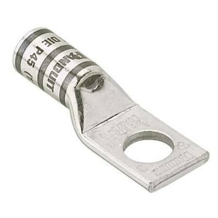 Panduit One-Hole Compression Lug, 4 AWG Max, 1 to 2 in Stud, Standard Barrel, Copper, Gray LCA4-12-L